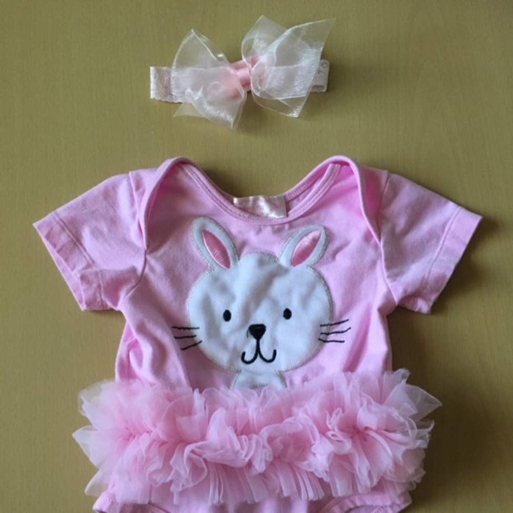 Popatu pink bodysuit with headband